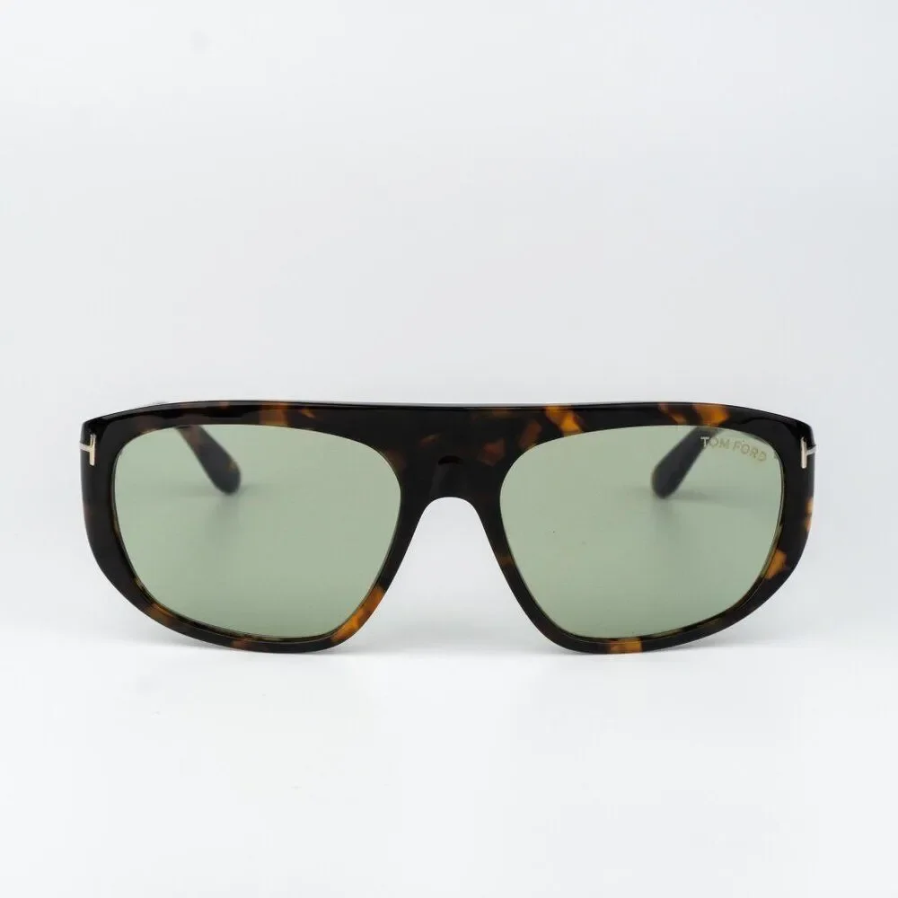 Tom Ford EDWARD-02 Men Sunglasses Havana Green Photochromic Aviator FT1002/S 52N